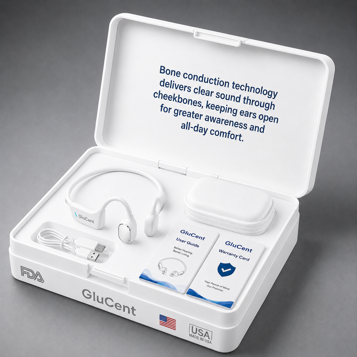 🔥 Final 2 Hours : Only Limited Stock Left🏆GluCent® Bone Conduction Smart Hearing Headphones (Mayo Clinic Recommended)