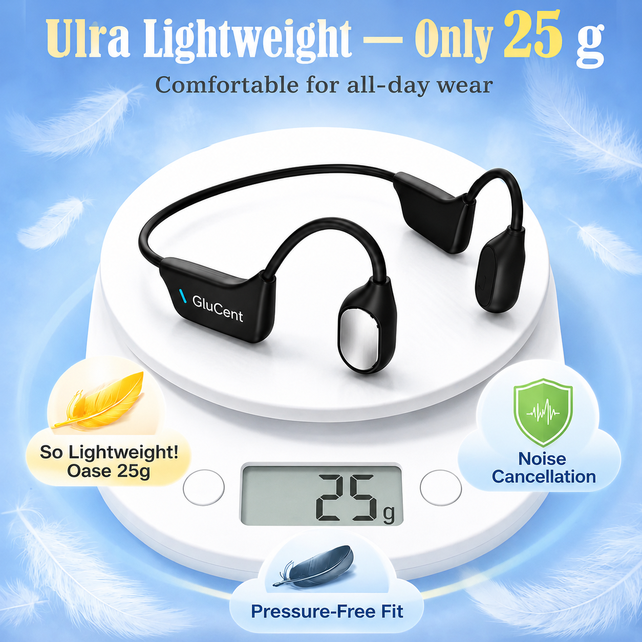 🔥 Final 2 Hours : Only Limited Stock Left🏆GluCent® Bone Conduction Smart Hearing Headphones （Mayo Clinic Recommended）