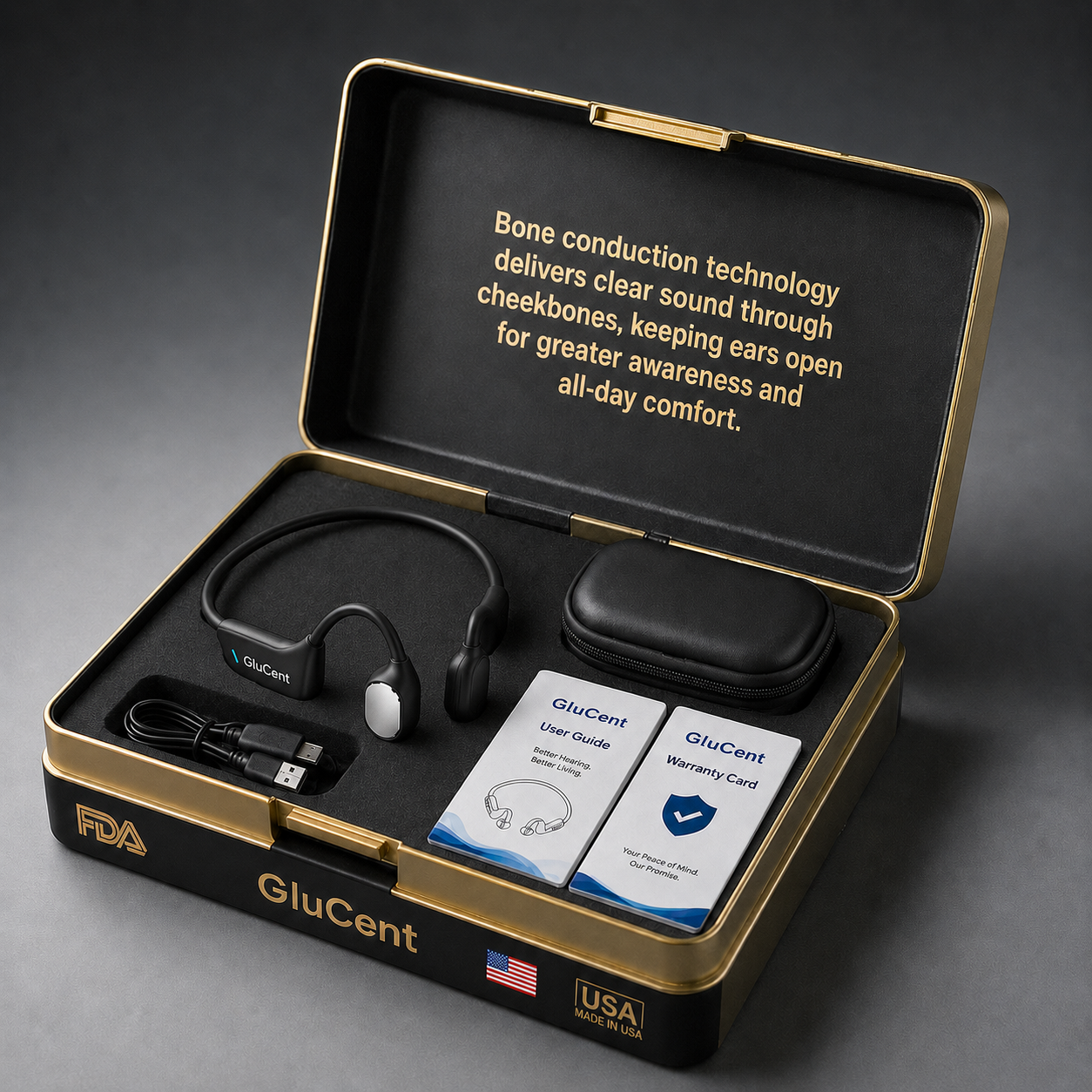 🔥 Final 2 Hours : Only Limited Stock Left🏆GluCent® Bone Conduction Smart Hearing Headphones （Mayo Clinic Recommended）